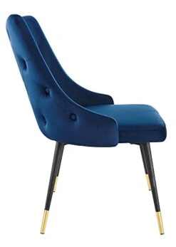 Modway Adorn Tufted Performance Velvet Dining Side Chair, Navy 25D X 22W X 34H Inch -Amazon Store 31mMldzz3dS