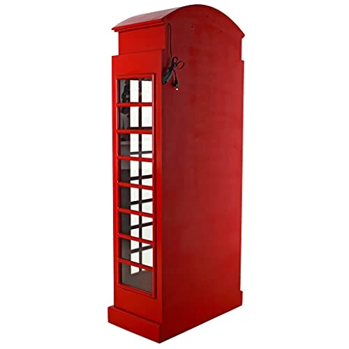 Design Toscano NE36832 British Telephone Booth Display Cabinet, Red 5 Design Toscano NE36832 British Telephone Booth Display Cabinet, Red - Image 3