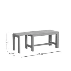 Jofran Bradford Extendable Solid Wood Hallway Bench, Buff -Amazon Store 31mZ1rSnBiL