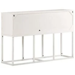 GENERIC 45.3"x11.8"x29.9" Solid Mango Wood White Modern Contemporary Finish -Amazon Store 31mbWwVP5IL