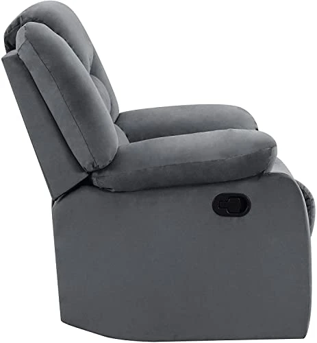 Blackjack Furniture Winthrop Microfiber Modern Reclining Living Room Chair, Loveseat, Sofa, Gray 5 Blackjack Furniture Winthrop Microfiber Modern Reclining Living Room Chair, Loveseat, Sofa, Gray - Image 3