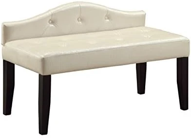 Furniture Of America Leatherette Nadia Modern Bench, 64", Pearl White 6 Furniture Of America Leatherette Nadia Modern Bench, 64", Pearl White - Image 4