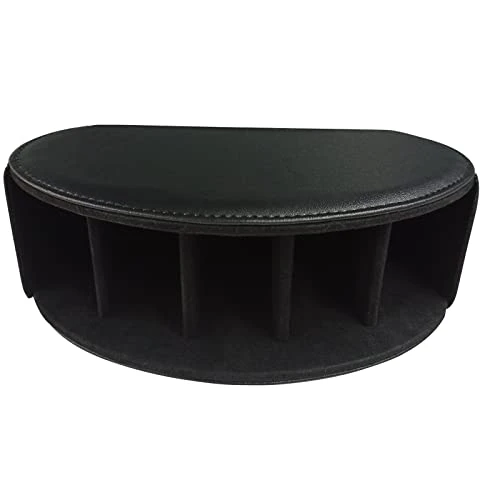 Leather Remote Control Holder With 5 Compartments TV Remote Caddy Storage Box/Tray,Desktop Organizer Store Controller,Glasses,Brush,Media Player,Pen,Space Saver For Bedside Table/Office Desk(Black) 3 Leather Remote Control Holder With 5 Compartments TV Remote Caddy Storage Box/Tray,Desktop Organizer Store Controller,Glasses,Brush,Media Player,Pen,Space Saver For Bedside Table/Office Desk(Black)