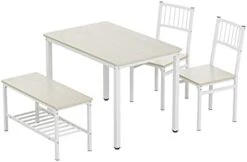 Teraves Dining Table Set For 4/Computer Desk,Kitchen Table With 2 Chairs And A Bench,Table And Chairs Dining Set 4 Piece Set For Dining Room (Black Oak+Black Frame, 110CM) 17 Teraves Dining Table Set For 4/Computer Desk,Kitchen Table With 2 Chairs And A Bench,Table And Chairs Dining Set 4 Piece Set For Dining Room (Black Oak+Black Frame, 110CM) -Amazon Store 31mzyhq39yL. AC