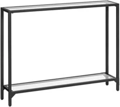 HOOBRO 55.1" Gold Console Table, Narrow Tempered Glass Entryway Table, Sofa Table Behind Couch, Modern Style, Metal Frame, Hallway, Living Room, Gold GD06XG01 -Amazon Store 31nC0zJeFzL. AC