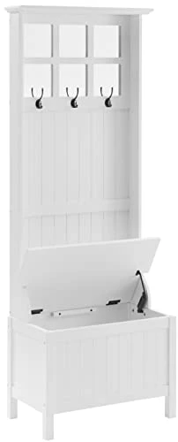 Crosley Furniture Plymouth Hall Tree, White 8 Crosley Furniture Plymouth Hall Tree, White - Image 6