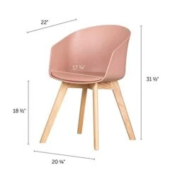 South Shore Flam Chair With Wooden Legs, 1, Pink And Wood -Amazon Store 31nQlxwfOvL