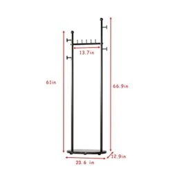 Smlttel Black Clothing Rack With Shelves, Modern Coat Rack Freestanding With Marble Base, Coat Hanger Rack,Hat Tree Coat Rack Standing Clothes Racks For Boutique，Bedroom, Black -Amazon Store 31nUcfLYUBL