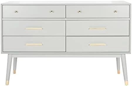 Safavieh Couture Home Madden Modern Retro Walnut 6-drawer Dresser 9 Safavieh Couture Home Madden Modern Retro Walnut 6-drawer Dresser - Image 7