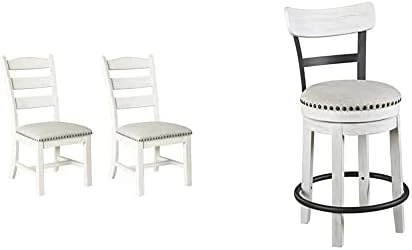 Signature Design By Ashley Valebeck Vintage Farmhouse Cushioned Dining Chair, 2 Count, Whitewash 9 Signature Design By Ashley Valebeck Vintage Farmhouse Cushioned Dining Chair, 2 Count, Whitewash - Image 7