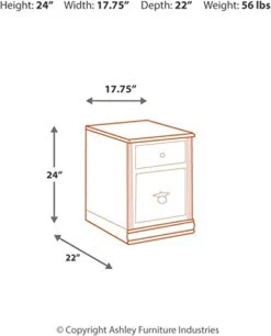 BOWERY HILL 2 Drawer File Cabinet In Medium Brown -Amazon Store 31ni2hqJvPL