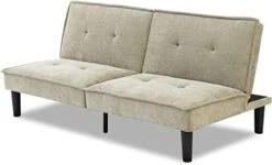 Opoiar Single Sofa Bed Chair For Small Space,Convertible Futon Sofa Chair Bed With Hidden Legs,5 Position,Adjustable Floor Couch 3-in-1,Couch Bed With Folding Armless Sleeper,Polyester,Grey -Amazon Store 31nl aMId L. AC