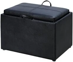 Convenience Concepts Designs4Comfort Accent Storage Ottoman With Reversible Tray, Espresso Faux Leather 22.75 X 15.75 X 16 20 Convenience Concepts Designs4Comfort Accent Storage Ottoman With Reversible Tray, Espresso Faux Leather 22.75 X 15.75 X 16 -Amazon Store 31nusIh3TwL. AC