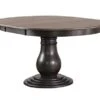 Iconic Furniture Bella Base Dining, 45" X45" X 63" Antiqued Grey, Black Stone Round Table