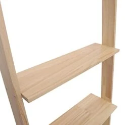 WANLECY 5-Tier Ladder Shelf Bookshelf, Solid Wood Ladder Shelf Wall Leaning Storage Rack Shelves, Free Standing Plant Flower Stand Holder For Living Room, Bathroom, Kitchen, Office, 20x 9.5X 63nches -Amazon Store 31oFJU9TNJL
