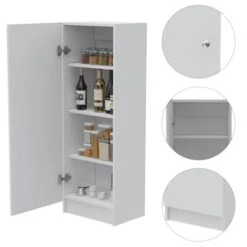 Aybihous3 Della 60 Kitchen Pantry With Countertop, Closed & Open Storage -White -Amazon Store 31oFUP2RdFL