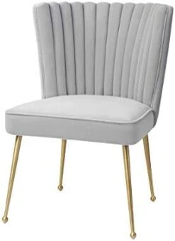 MEXIYA Sansa Dining Chair Modern Light Grey Accent Chair Easy Clean Velvet Upholstered Side Chair With Brushed Gold Legs 14 MEXIYA Sansa Dining Chair Modern Light Grey Accent Chair Easy Clean Velvet Upholstered Side Chair With Brushed Gold Legs -Amazon Store 31oQThNTLUL. AC
