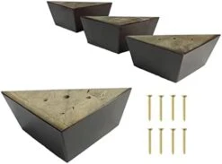 ComfortStyle Furniture Legs, Chair Couch Feet Replacement, Set Of 4 Wood Sofa Corner Feet, 2-1/2" Tall By 5" Wide Triangle, Parent (Dark Espresso) 15 ComfortStyle Furniture Legs, Chair Couch Feet Replacement, Set Of 4 Wood Sofa Corner Feet, 2-1/2" Tall By 5" Wide Triangle, Parent (Dark Espresso) -Amazon Store 31oTidNEM5L. AC