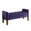 HomePop Velvet Tufted Storage Bench Settee With Hinged Lid, Purple 50" X 18" X 23" -Amazon Store 31oWj0qV0NL