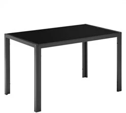 Karl Home Modern Tempered Glass Dining Table, Kitchen & Dining Room Glass Tables With 4 Heavy-Duty Metal Legs, 200lbs Capacity, 43.3" L X 27.6" W X 28.9" H (Glass) 21 Karl Home Modern Tempered Glass Dining Table, Kitchen & Dining Room Glass Tables With 4 Heavy-Duty Metal Legs, 200lbs Capacity, 43.3" L X 27.6" W X 28.9" H (Glass) -Amazon Store 31oX6EtPypL. AC