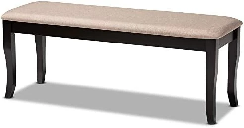 Baxton Studio Cornelie Modern And Contemporary Transitional Grey Fabric Upholstered And Walnut Brown Finished Wood Dining Bench 6 Baxton Studio Cornelie Modern And Contemporary Transitional Grey Fabric Upholstered And Walnut Brown Finished Wood Dining Bench - Image 4