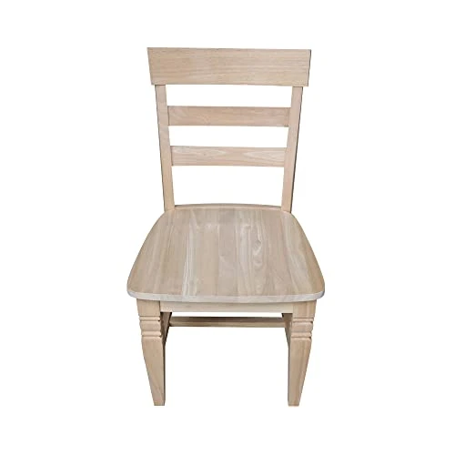 International Concepts Java Chair With Solid Wood Seat, Unfinished 4 International Concepts Java Chair With Solid Wood Seat, Unfinished - Image 2