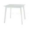 Yumiko Solid Wood Square Dining Table Kitchen Modern, White Color