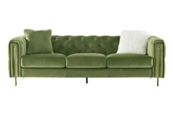 Acanva Collection Chesterfield Vintage Tufted Velvet Living Room Sofa, Couch, Mint Green -Amazon Store 31pA11pGkzL