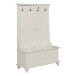 Home Square 2-Piece Set With Wood Cedar Chest And Hall Tree In White -Amazon Store 31pI4tJoaML