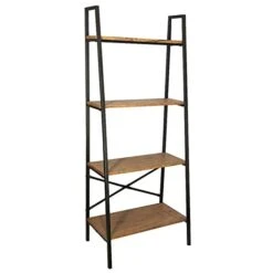 Blissun Ladder Shelf, 4-Tier Bookshelf, Storage Rack Shelf For Office, Bathroom, Living Room, Hazelnut Brown 11 Blissun Ladder Shelf, 4-Tier Bookshelf, Storage Rack Shelf For Office, Bathroom, Living Room, Hazelnut Brown -Amazon Store 31pMImNPg1L
