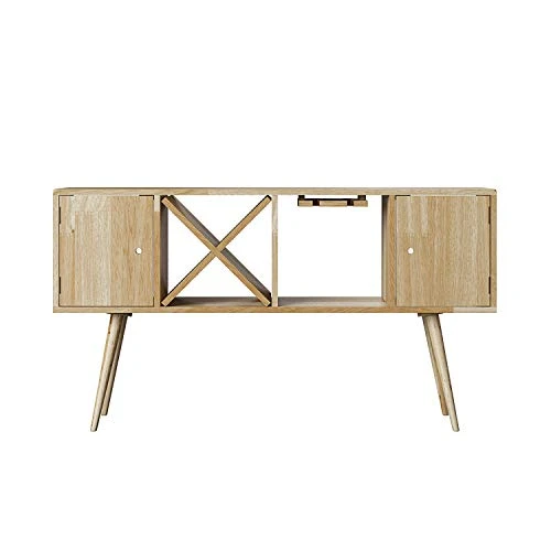 Domesis Mid Century Modern Wood Sideboard With Doors In Natural 4 Domesis Mid Century Modern Wood Sideboard With Doors In Natural - Image 2