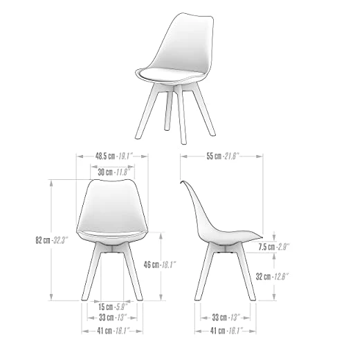 Mobili Fiver, Greta Scandinavian Style Chairs, Set Of 4, Petrol Blue 5 Mobili Fiver, Greta Scandinavian Style Chairs, Set Of 4, Petrol Blue - Image 3