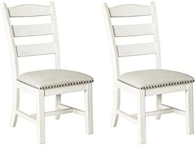 Signature Design By Ashley Valebeck Vintage Farmhouse Cushioned Dining Chair, 2 Count, Whitewash 8 Signature Design By Ashley Valebeck Vintage Farmhouse Cushioned Dining Chair, 2 Count, Whitewash - Image 6