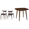 Christopher Knight Home Barron Fabric Dining Chairs, 2-Pcs Set, Charcoal & Bass Mid Century Modern Square Faux Wood Dining Table, Walnut Finish -Amazon Store 31pZCYonMgL