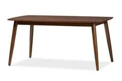 Baxton Studio Flora Mid-Century Modern Dining Table Oak Medium Brown/Mid-Century