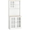 WXYNHHD Kitchen Buffet, Pantry With 3 Cabinets, 2 Shelves And Large Countertop, Tall White Cabinet 2 WXYNHHD Kitchen Buffet, Pantry With 3 Cabinets, 2 Shelves And Large Countertop, Tall White Cabinet -Amazon Store 31pbPsJV2eL 3