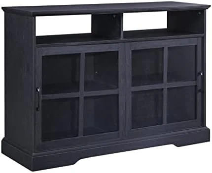 Kitchen Sideboard Buffet With 2 Glass Sliding Doors And Adjustable Shelves Storage Cabinet For Dining Room 8 Kitchen Sideboard Buffet With 2 Glass Sliding Doors And Adjustable Shelves Storage Cabinet For Dining Room - Image 6