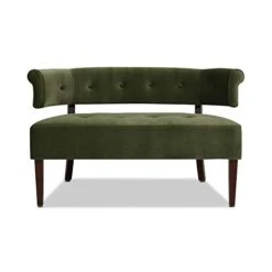 Jennifer Taylor Home Celia Love Seats, Olive Green Performance Velvet -Amazon Store 31qD2YyAjuL