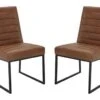 Amazon Brand – Rivet Decatur Modern Faux Leather Dining Chair, Set Of 2, 21"W, Tan Brown 1 Amazon Brand – Rivet Decatur Modern Faux Leather Dining Chair, Set Of 2, 21"W, Tan Brown -Amazon Store 31qIyEifNbL
