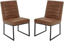 Amazon Brand – Rivet Decatur Modern Faux Leather Dining Chair, Set Of 2, 21"W, Tan Brown 16 Amazon Brand – Rivet Decatur Modern Faux Leather Dining Chair, Set Of 2, 21"W, Tan Brown -Amazon Store 31qIyEifNbL. AC