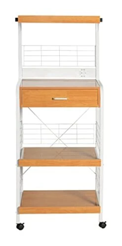 Better Home Products Kristi Metal Frame Microwave Stand With Storage In White -Amazon Store 31qLFl0jWkL