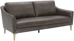 Amazon Brand – Rivet Alonzo Contemporary Leather Loveseat Sofa, 63.8"W, Cognac 25 Amazon Brand – Rivet Alonzo Contemporary Leather Loveseat Sofa, 63.8"W, Cognac -Amazon Store 31qcerasbL. AC