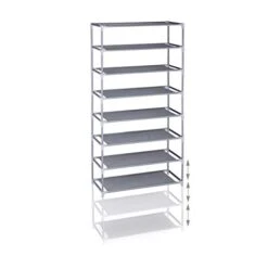 Relaxdays Fabric 10 Levels For 30 Pairs, Shoe Rack Height 150 X Width 62 X Depth 28 Cm, Grey, 1 Item 16 Relaxdays Fabric 10 Levels For 30 Pairs, Shoe Rack Height 150 X Width 62 X Depth 28 Cm, Grey, 1 Item -Amazon Store 31qhTJbR5gL