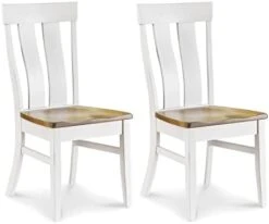 Carol's Inspirations Set Of 2 Kitchen Chairs Featuring Arched Back And Distressing | Rustic Farmhouse Solid Maple Wood Dining Room Chairs With Contoured Seats | Handmade In USA -Amazon Store 31qpAZMTadL. AC