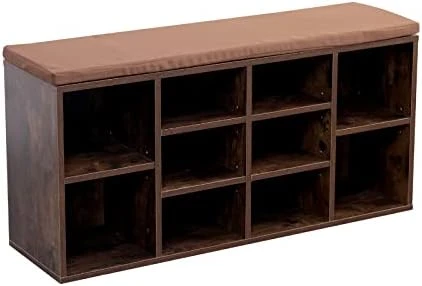 Entryway Shoe Storage Bench, Multifunctional Creative Organizer Storage Stool W/Soft Cushion Seat, Foot Stool Storage Cabinet For Hallway Bedroom (White) 7 Entryway Shoe Storage Bench, Multifunctional Creative Organizer Storage Stool W/Soft Cushion Seat, Foot Stool Storage Cabinet For Hallway Bedroom (White) - Image 5