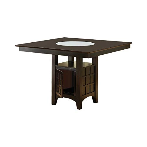 Coaster Home Furnishings 100438-S9 Dining Set, Counter Height Table, Cappuccino And Tan 4 Coaster Home Furnishings 100438-S9 Dining Set, Counter Height Table, Cappuccino And Tan - Image 2