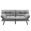N/a Convertible Futon Sofa Bed Memory Foam Couch Sleeper W/Adjustable Armrest Grey -Amazon Store 31sT7kBrMCL 4