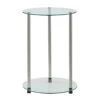 Convenience Concepts Designs2Go Classic Glass 2 Tier Round End Table, Glass , 15.75 In X 15.75 In X 24.41 In -Amazon Store 31shacUBRoL