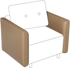 LLappuil Modular Sofa Middle Module With Storage For Customizable Sectional Couch, Accent Armless Chair, Waterproof, Anti-Scratch And Antistatic Fabric Sectional, Brown -Amazon Store 31spkFuW1lL. AC 1