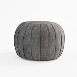 C COMFORTLAND Unstuffed Pouf, Faux Leather Poufs Cover, Large Round Poof Ottomans, Floor Bean Bag Ottoman, Foot Rest Storage Pouffe For Living Room, Bedroom, Or Gifts Gold -Amazon Store 31swWSLsNQL. AC